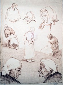 Acht Studien einer alten Frau von Guillermo Facio Hebequer